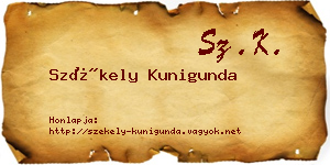 Székely Kunigunda névjegykártya